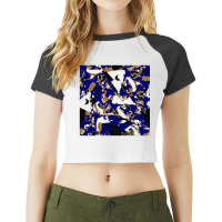 Sliced Oranges With Aromatic Cloves White Wood Texture Raglan Crop Top | Artistshot