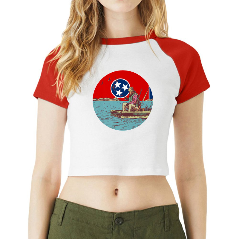 Fishing In Tennessee   Tennessee Fishing Premium Raglan Crop Top by LemonJack | Artistshot