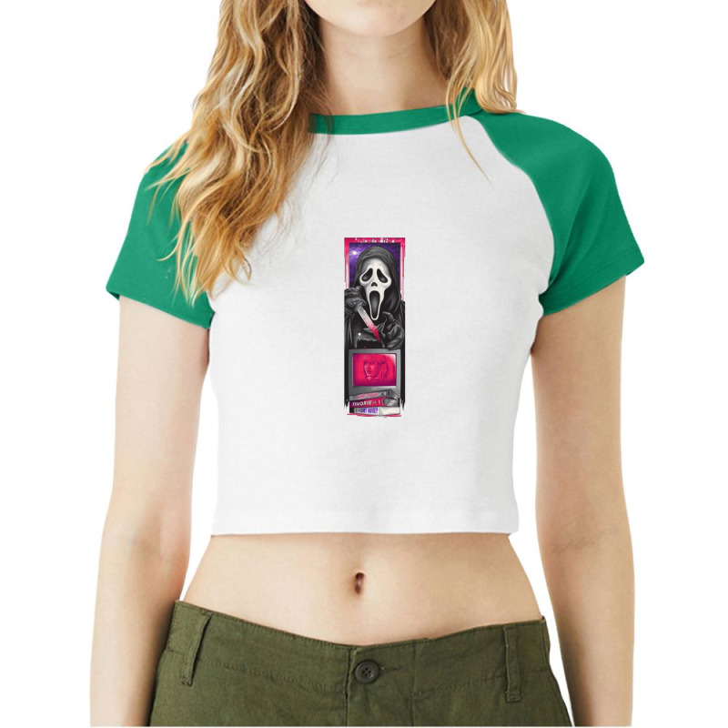 Scream Horror Movie Poster 93730230 Raglan Crop Top by pitri | Artistshot