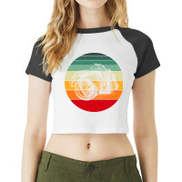 Retro Vintage Camera Photography Lover Photographer Raglan Crop Top | Artistshot