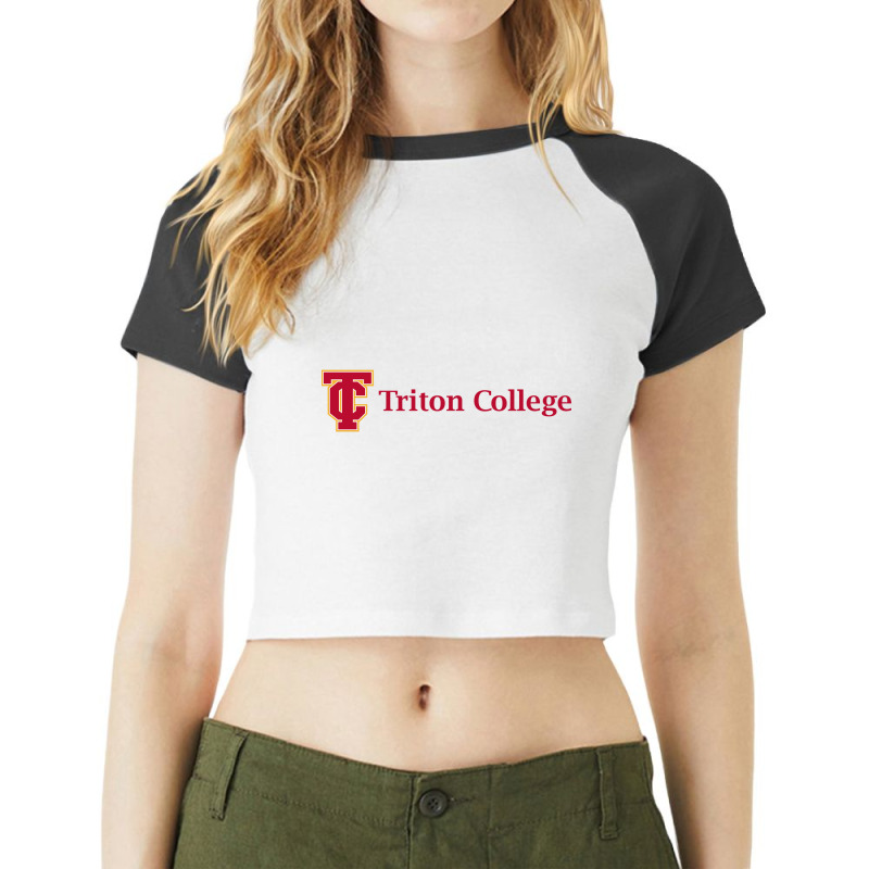 Triton College Raglan Crop Top by Bryanrafalsky | Artistshot