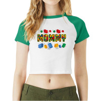 Mom Brick Builder Funny Blocks Master Builder T Shirt Raglan Crop Top | Artistshot