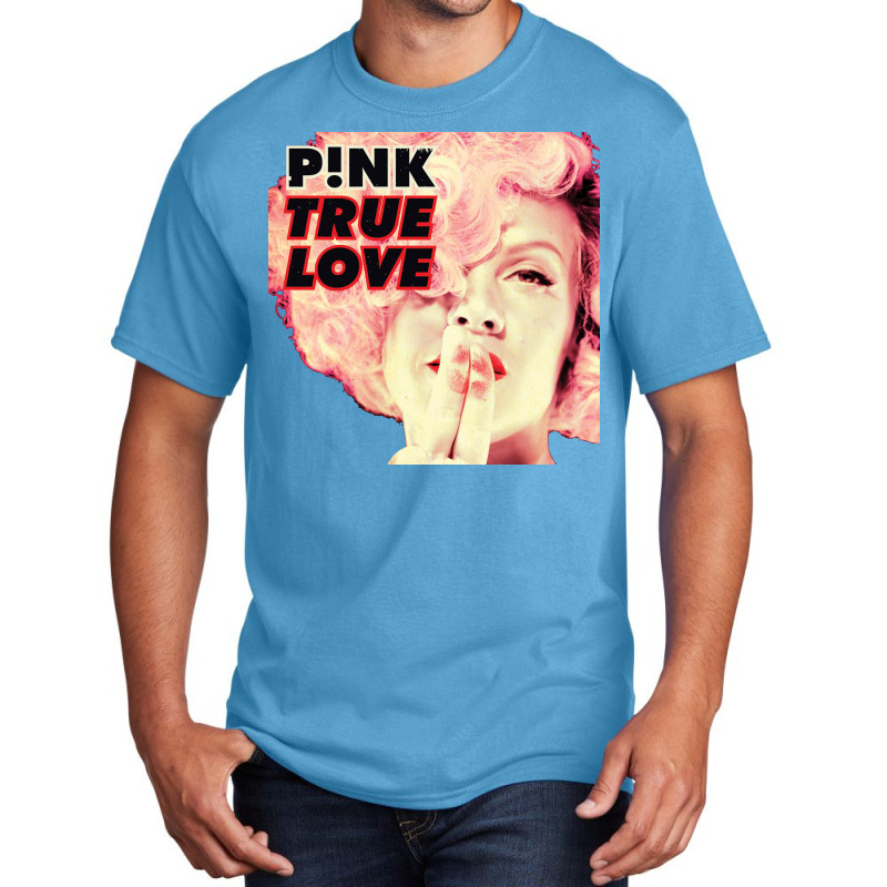 Pink P!nk Basic T-shirt by nonabenik | Artistshot