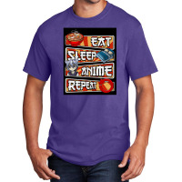 Eat Sleep Anime Repeat Cute Anime Obsessed   Eat Sleep Anime Repeat Basic T-shirt | Artistshot