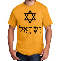 Israel Star Of David In Hebrew Basic T-shirt | Artistshot