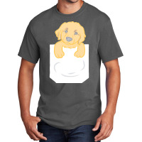 Golden Retriever Dog T  Shirt Cute Funny Golden Retriever Puppy Pocket Basic T-shirt | Artistshot