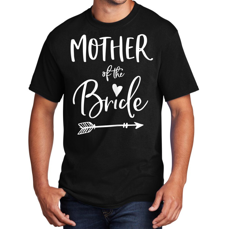 Womens Mother Of The Bride Shirt Arrow And Heart Navy Blue Basic T-shirt by tamkyfashions | Artistshot