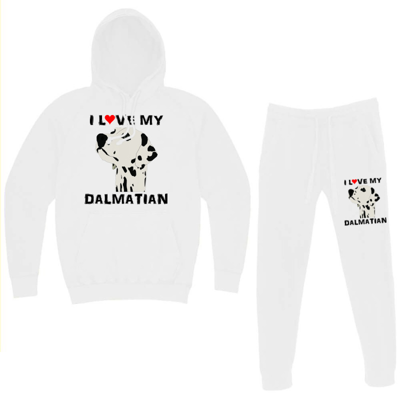 I Love My Dalmatian Pet Lover Dog Puppy Canine 3 Hoodie & Jogger Set | Artistshot