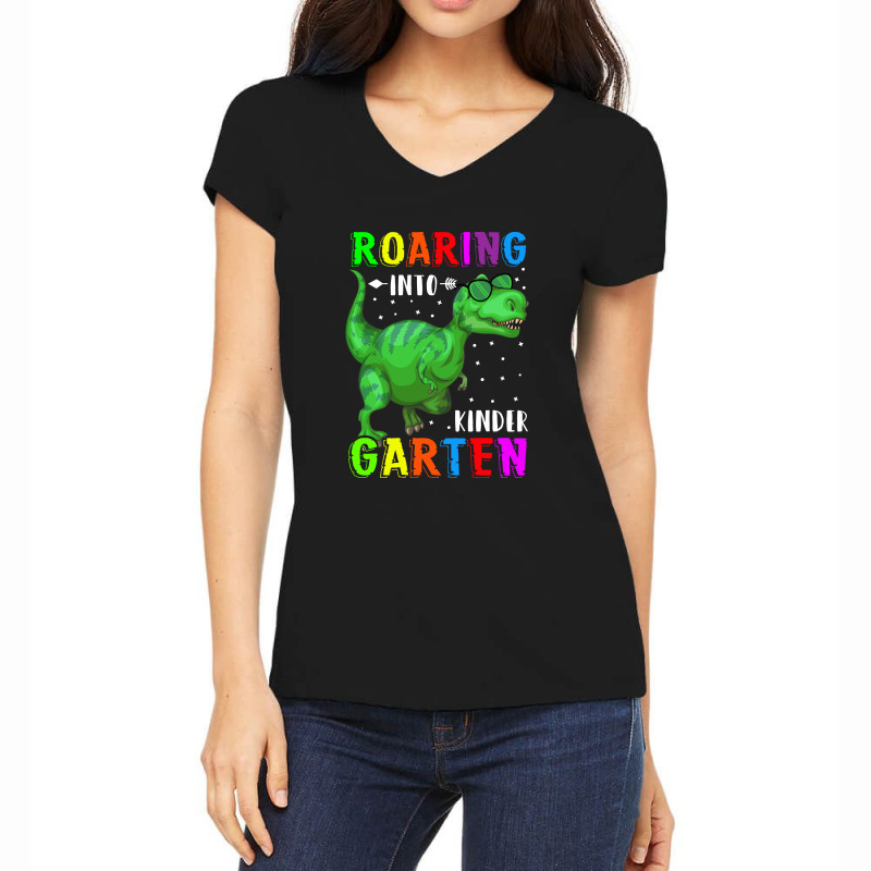 Roaring Into Kindergarten Women's V-Neck T-Shirt by hoseptrinty | Artistshot