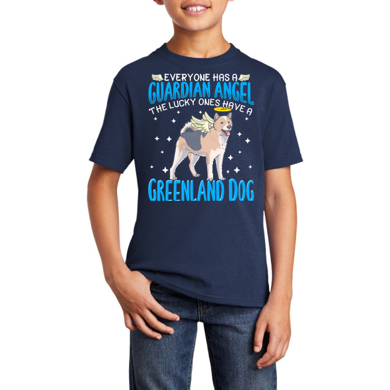 Greenland Dog T  Shirt Greenland Dog With Guardian Angel T  Shirt Basic Youth T-shirt | Artistshot