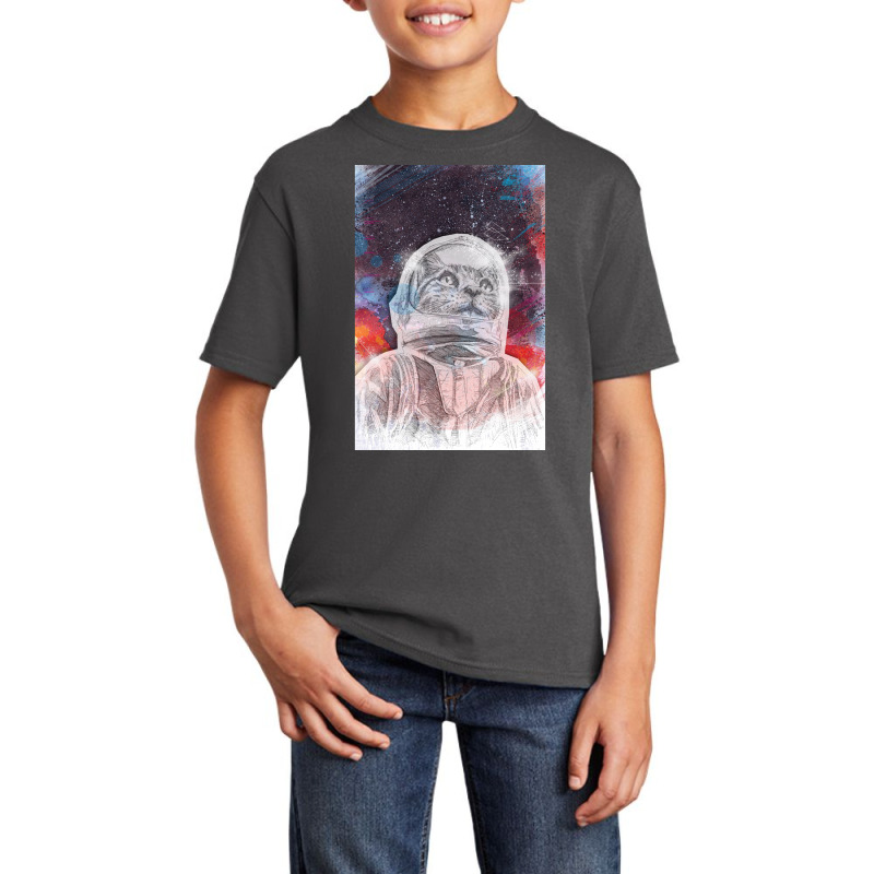 Space Cat Basic Youth T-shirt | Artistshot