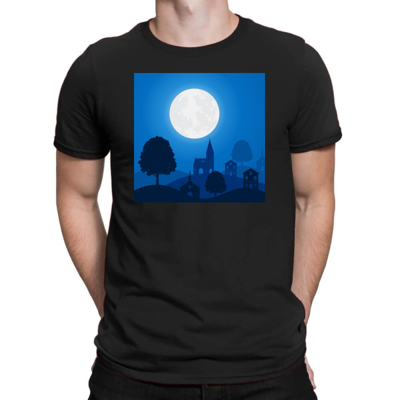 Full Moon On The Village T-shirt | Artistshot