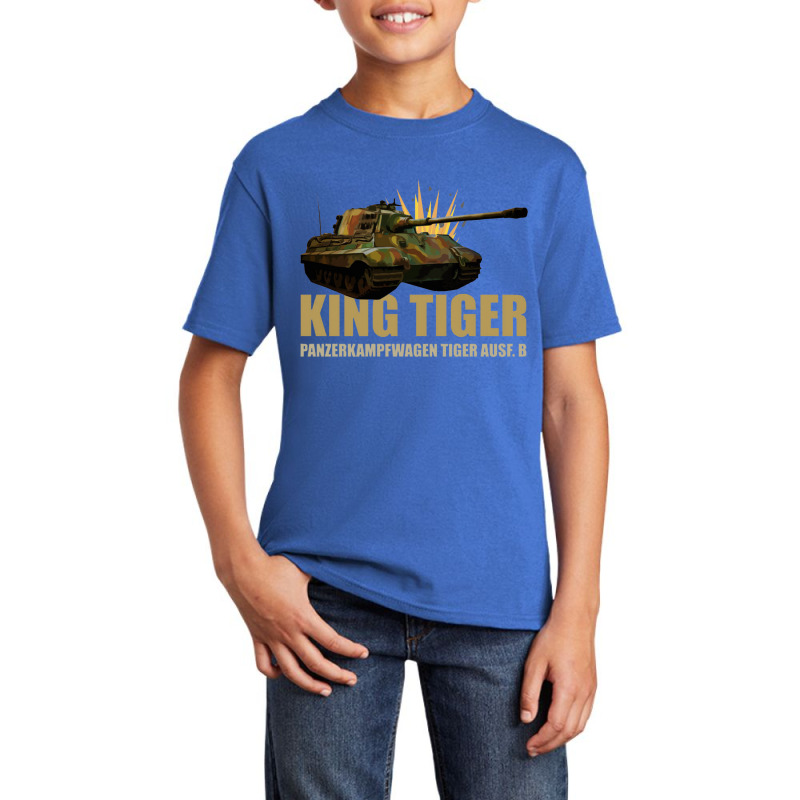 King Tiger Ii Panzer Tank World War Two German Army   Tiger Tank Basic Youth T-shirt by kudaponijengkulit | Artistshot