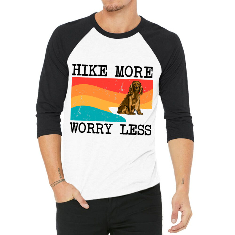 Hike More Worry Less Cocker Spaniel Graphic Hiking 3/4 Sleeve Shirt | Artistshot