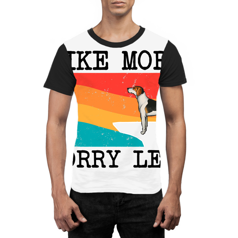 Hike More Worry Less English Foxhound Graphic Hiki Graphic T-shirt by NariahPringl | Artistshot