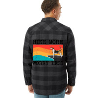 Hike More Worry Less English Foxhound Graphic Hiki Flannel Shirt | Artistshot