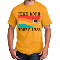 Hike More Worry Less English Foxhound Graphic Hiki Basic T-shirt | Artistshot