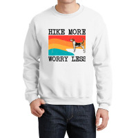 Hike More Worry Less English Foxhound Graphic Hiki Crewneck Sweatshirt | Artistshot