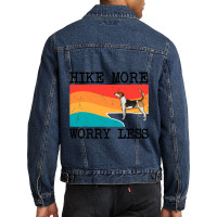 Hike More Worry Less English Foxhound Graphic Hiki Men Denim Jacket | Artistshot