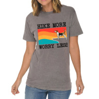 Hike More Worry Less English Foxhound Graphic Hiki Vintage T-shirt | Artistshot