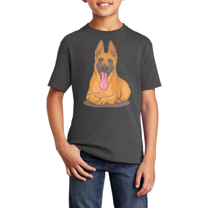 Belgian Shepherd Malinois T Shirtbelgian Malinois Shepherd Dog Gift Id Basic Youth T-shirt by cheyannemurazik415 | Artistshot