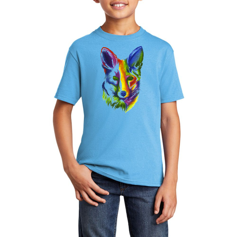 Multicolored Fox Basic Youth T-shirt by putrimeheng | Artistshot