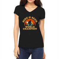 Bigfoot Hide And Seek Champion Women's V-neck T-shirt | Artistshot