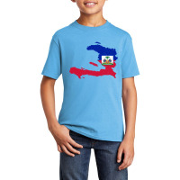 Haiti Map Flag Drawing Line Art Basic Youth T-shirt | Artistshot