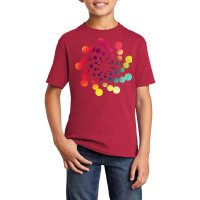 Dots Hurricane Colorful Hypnotizing Spiral Basic Youth T-shirt | Artistshot