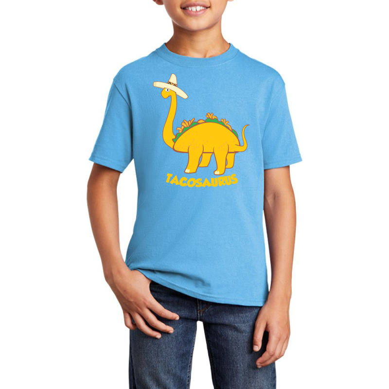 Taco Dinosaur Tacosaurus In Mexican Hat Cute Tacos Dino Lover Gift Basic Youth T-shirt | Artistshot