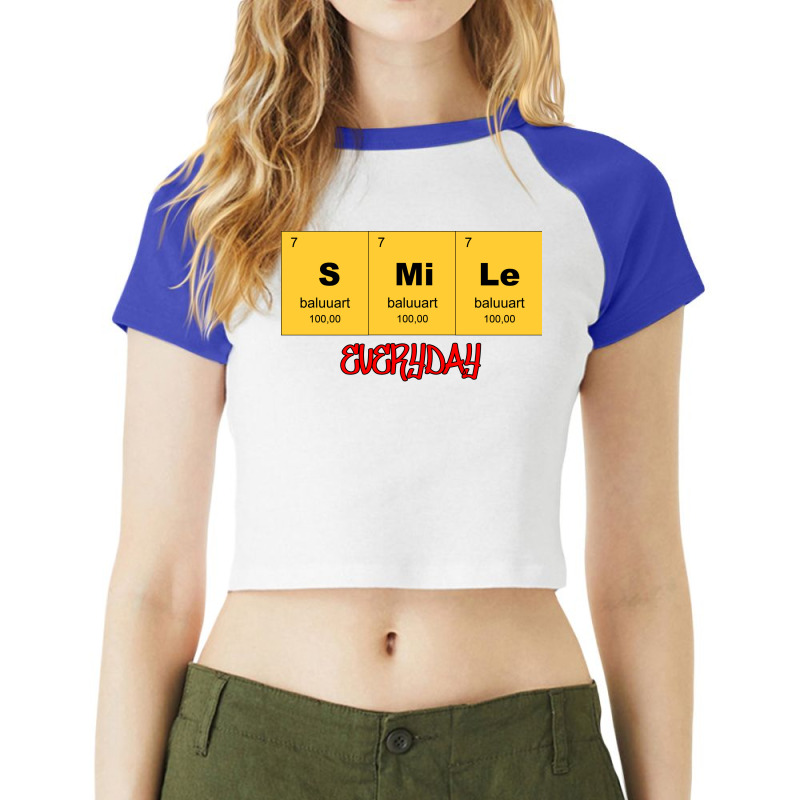 Smile Raglan Crop Top by BALUUART | Artistshot