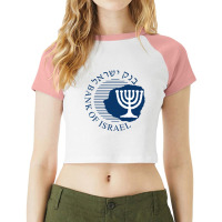 Bank Of Israel Seal Raglan Crop Top | Artistshot