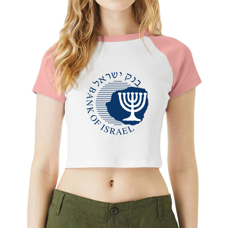 Bank Of Israel Seal Raglan Crop Top by atip | Artistshot