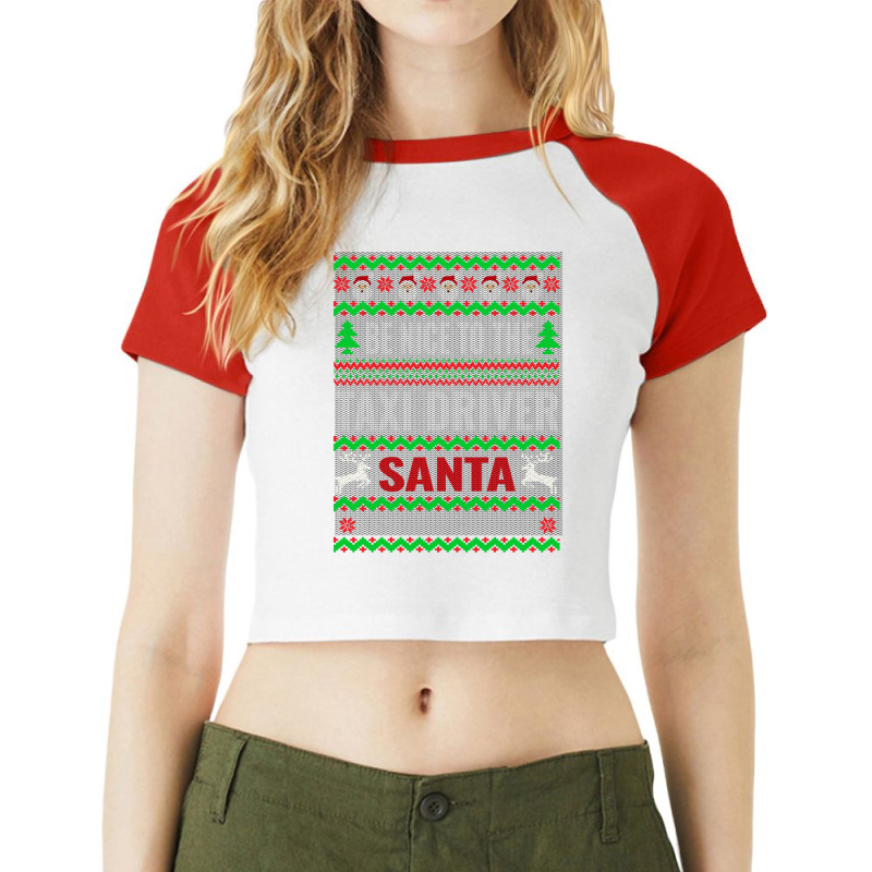 Holiday 365 Christmas Be Nice To The Taxi Driver Santa Funny Sweatshir Raglan Crop Top by darelychilcoat1989 | Artistshot