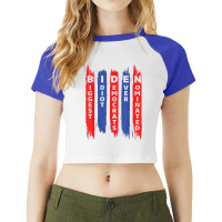 Biden Biggest Idiot Democrats Ever Nominated T Shirt Raglan Crop Top | Artistshot