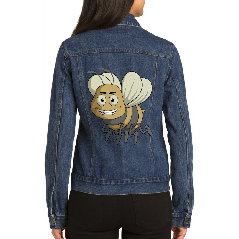 Funny Gothic Bee And Bugs Insect Entomologist Beek Ladies Denim Jacket | Artistshot