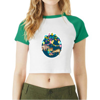 Tropical Paradise Raglan Crop Top | Artistshot