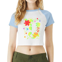 Botanical T  Shirt Botanical Plants Garden Flowers Gardener Botanical Raglan Crop Top | Artistshot