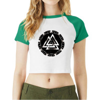 Valknut, Wotan Knot , Odin, Viking Sign T Shirt Raglan Crop Top | Artistshot