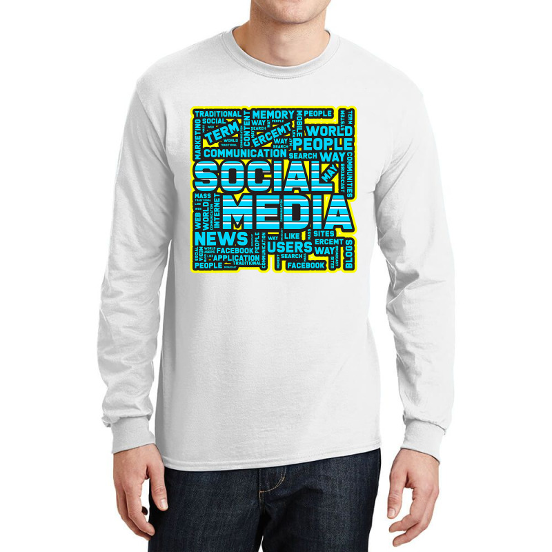 Funny Social Media Influencer Blogger Gift Long Sleeve Shirts by XAVIERESPREE | Artistshot