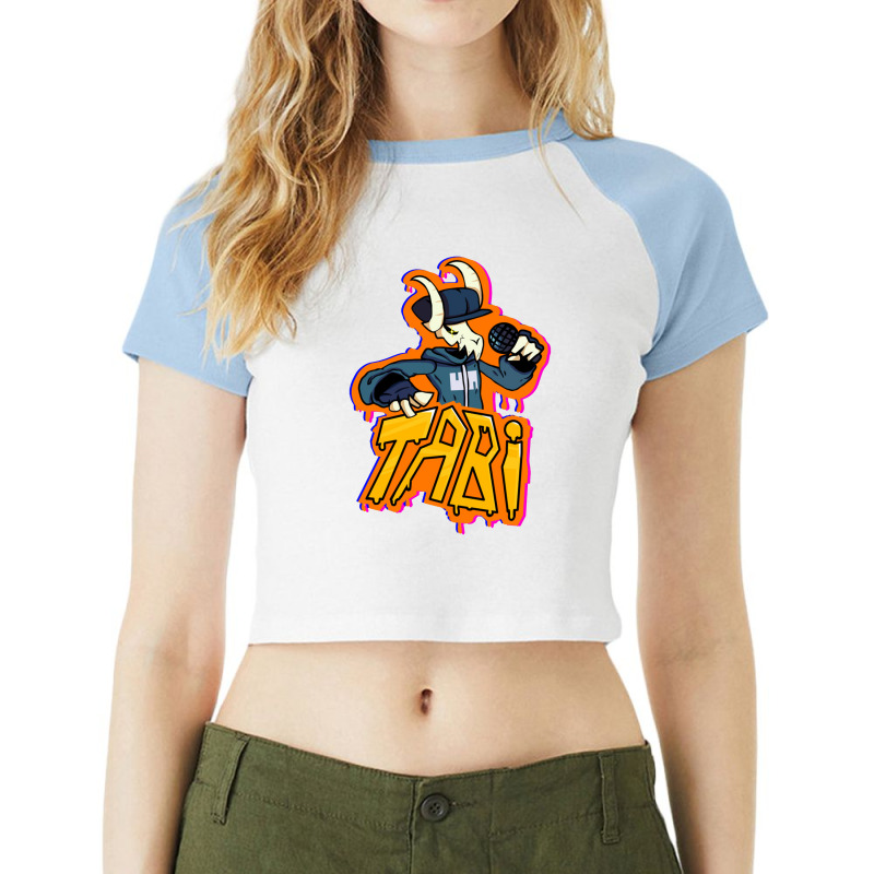 Tabi Fnf Mod Character   Fnf Tabi Raglan Crop Top | Artistshot