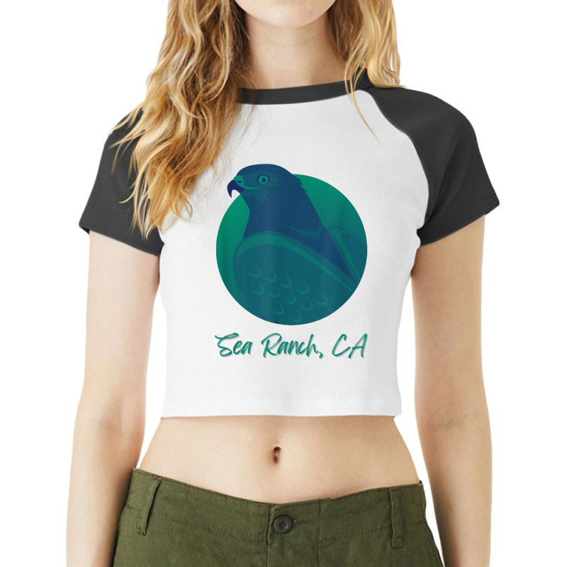 Sea Ranch Ca Osprey Sea Green Raptor Ocean Bird T Shirt Raglan Crop Top by ZaraeTrullinger | Artistshot