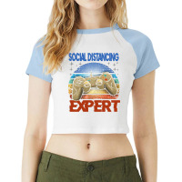 Social Distancing Expert Gaming Raglan Crop Top | Artistshot