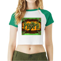 Papa  Lightning Camouflage Raglan Crop Top | Artistshot