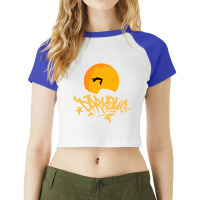 Camiseta De Parkour Raglan Crop Top | Artistshot