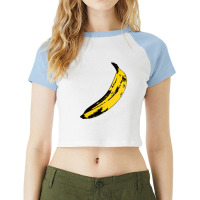 Velvet Underground Andy Warhol Banana Raglan Crop Top | Artistshot