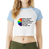 Rainbow Equal Rights For Others Black Raglan Crop Top | Artistshot