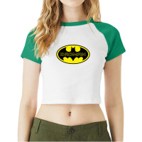 Dadman Bat Funny Raglan Crop Top | Artistshot