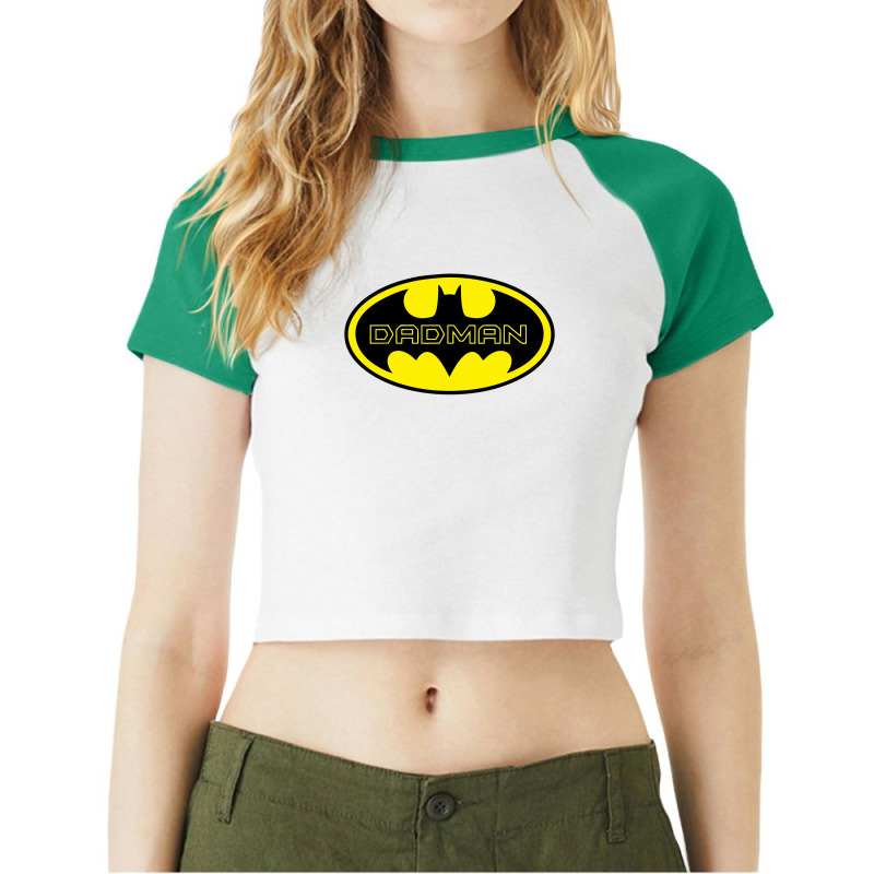 Dadman Bat Funny Raglan Crop Top by gani-75 | Artistshot