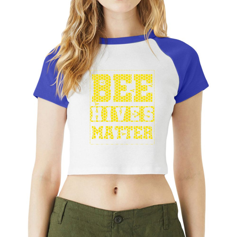 Bee Keeper Bee Hives Matter Raglan Crop Top | Artistshot